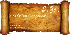 Salánki Zsombor névjegykártya